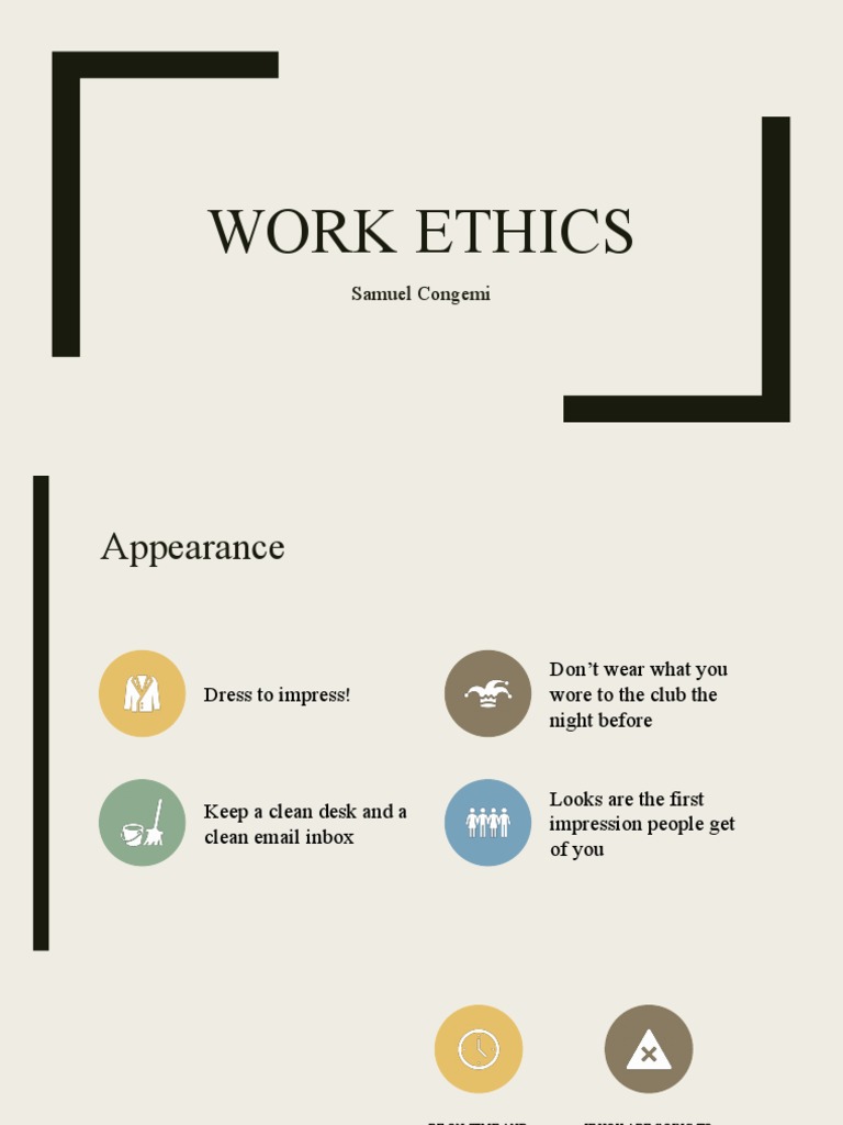 Essential Work Ethics Guide | PDF | Career & Growth | Self-Improvement