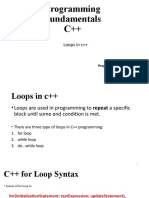 Programming Fundamentals C++