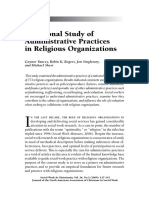 A National Study of Administrative Practices in Religious Organizations