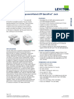 Extreme Cat 6 Component-Rated Utp Quickport Jack: Product Specifications 61110-Xx6