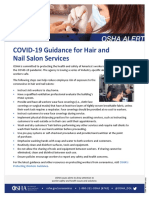 COVID-19 Guidance For Hair and Nail Salon Services: OSHA's Protecting Workers Guidance