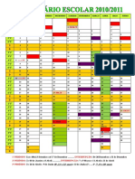 Calendário Escolar 2010-2011 - 2