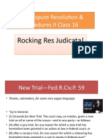 Civil Dispute Resolution & Procedures II Class 16: Rocking Res Judicata! Rocking Res Judicata!