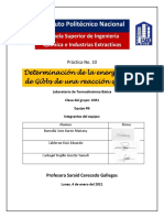 Reporte de Laboratorio Termodinámica Práctica 10 Equipo 6