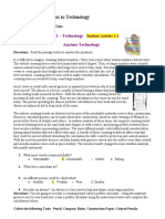 Introduction To Technology: Unit 1 - Technology Ancient Technology