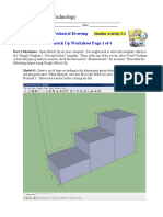 Exploring Technology: Unit 2 - Technical Drawing Sketch Up Worksheet Page 1 of 4