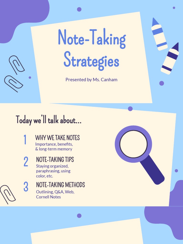 Note-Taking Strategies | PDF | Behavior Modification | Communication