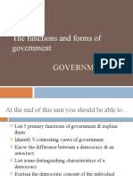 The Functions and Forms of Government
