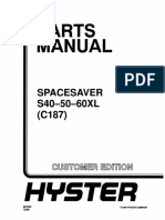 Hyster Spacesaver C187 (S40XL S50XL S60XL) Forklift Parts Manual