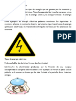 Triptico Sobre La Energía Eléctrica y Su Importancia