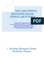 Strategi Dan Teknik Beracara Dalam Peradilan Pidana