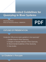 Guidelines For Quarrying in River