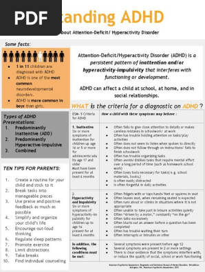 adhd handout