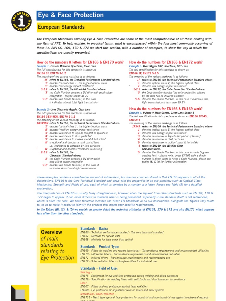 European Eye Protection Standards | PDF | Optical Filter | Ultraviolet