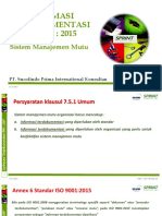 9001 - 2015 Informasi Terdokumentasi Training