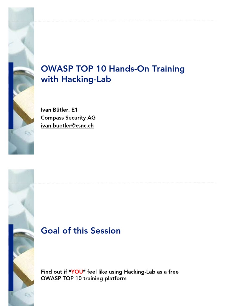 OWASP Hacking Lab V1.0 | PDF | Information Technology | Software
