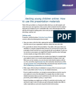 Protecting Young Children Online: How To Use The Presentation Materials