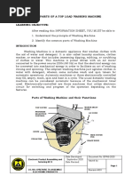 Basic Parts of A Top Load Washing Machine Learning Objective