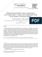 Epistemological Beliefs, School Achievement, and College Major: A Large-Scale Longitudinal Study On The Impact of Certainty Beliefs