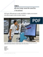 Article On NUS Covid-19 Breath Test in Singapore