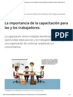 La Importancia de La Capacitación para Las y Los Trabajadores.