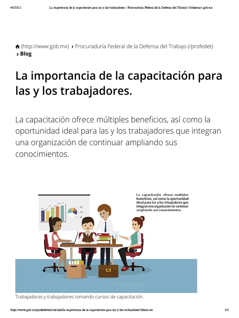 La Importancia De La Capacitación Para Las Y Los Trabajadores Pdf