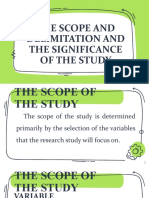 The Scope and Delimitation and The Significance of The Study