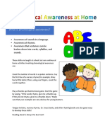 Family Infomation Page Phonological Awareness