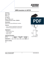 FMMT491 Medium Power NPN Transistor in SOT23