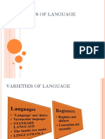 Varieties of Language