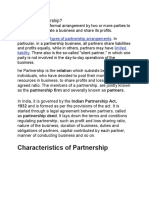 Characteristics of Partnership: What Is A Partnership?
