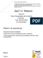 clase 27 propiedades de la materia ( volumen) 5 de abril de 2021