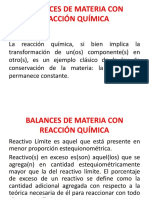 7.5 Balances de Materia Con Reacción Química