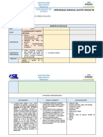 Proposito de Aprendizaje Semanal DPCC 5to Secundaria-Julio