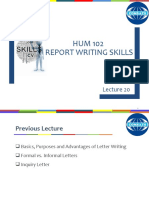 HUM 102 Report Writing Skills