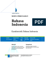 Modul 1 Karakteristik Bahasa Indonesia