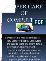 Proper Care OF Computers
