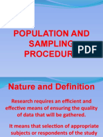 Population and Sampling Procedure