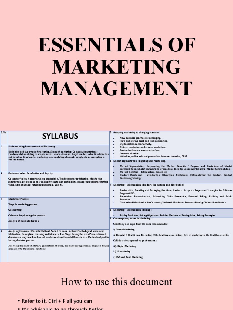 Essentials of Marketing Management | PDF | Brand | Marketing