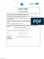 Auto Loan: Application Form