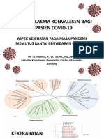 Terapi Plasma Konvalesen Bagi Pasien Covid-19