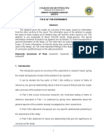 CDM Laboratory Report Format