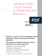 Basic Statistical Tools: Measures of Central Tendency Dispersion and Skewness
