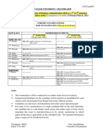 Date-Sheet For Bachelor of Business Administration (B.B.A.) - 3 (Regular/Reappear) (Online Mode) Examination To Be Held in February/March, 2021