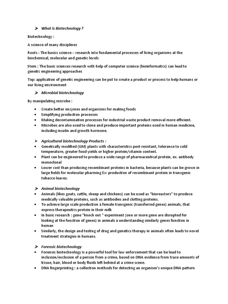 What Is Biotechnology ? PDF Engineering Biotechnology