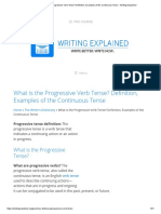 What Is The Progressive Verb Tense - Definition, Examples of The Continuous Tense - Writing Explained