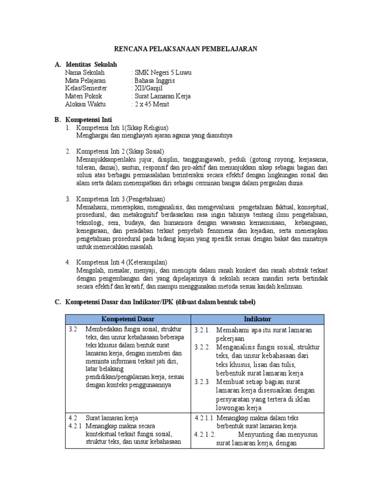 RPP Application Letter | PDF