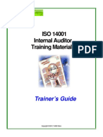 ISO 14001 Internal Auditor Training Materials: Trainer's Guide
