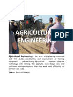 Agricultural Engineering: Degree: Bachelor's Degree