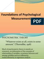 Foundations of Psychl Measurement